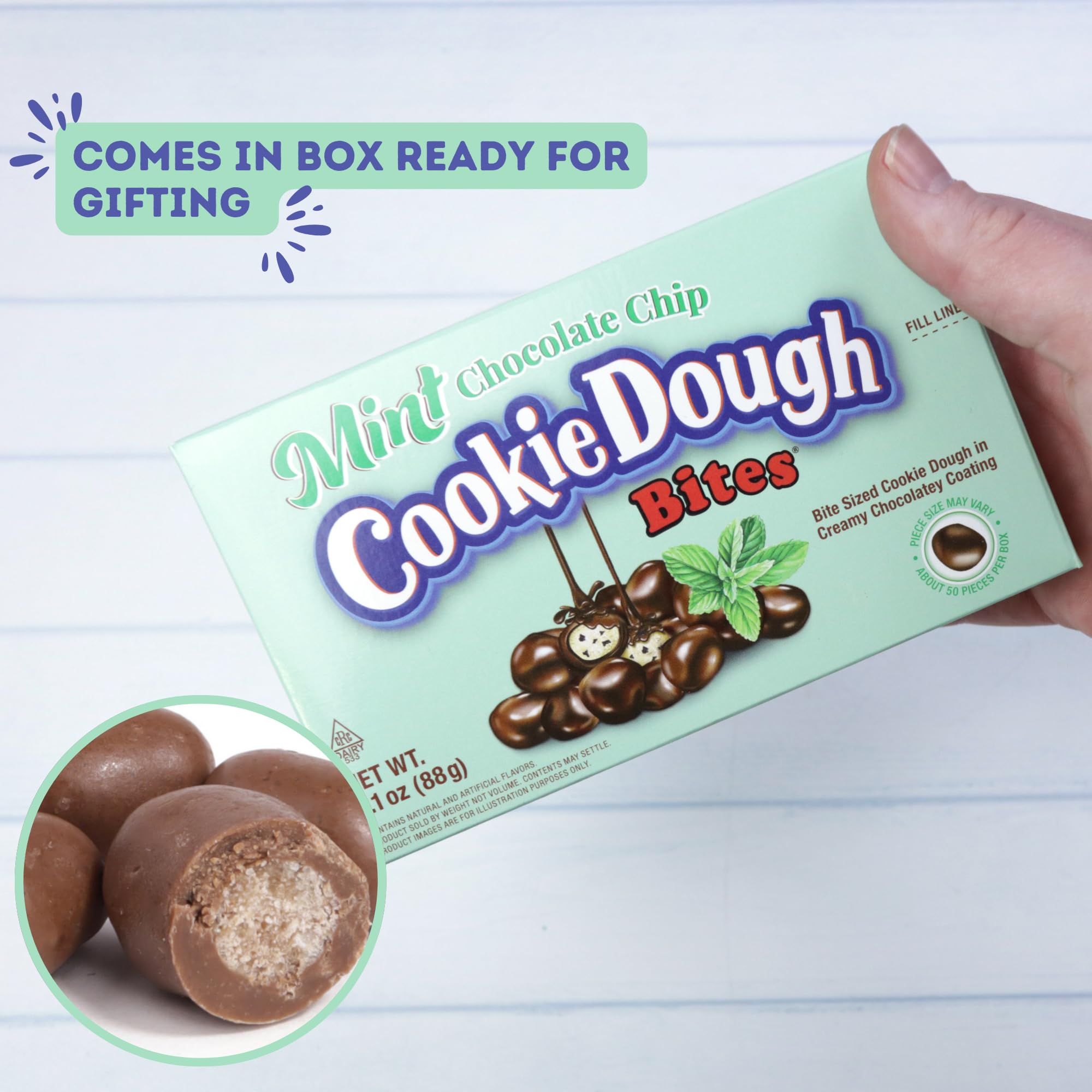Amazon.com : Mint Chocolate Chip Bite Sized Edible Cookie Dough